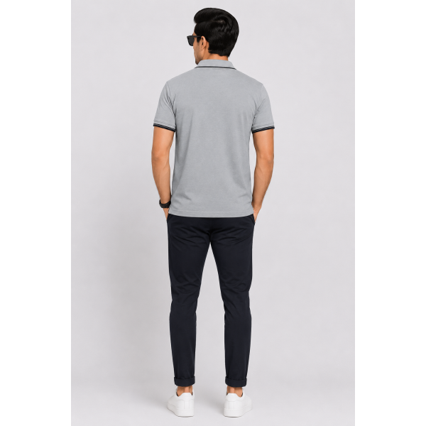 Primo Knit Dotcell Polo T-Shirts Combo Pack of 3 – Red, White & Light Grey