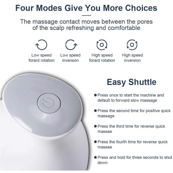 Electric Head & Scalp Massager – Portable Wireless Relaxation Device with Deep Kneading Massage